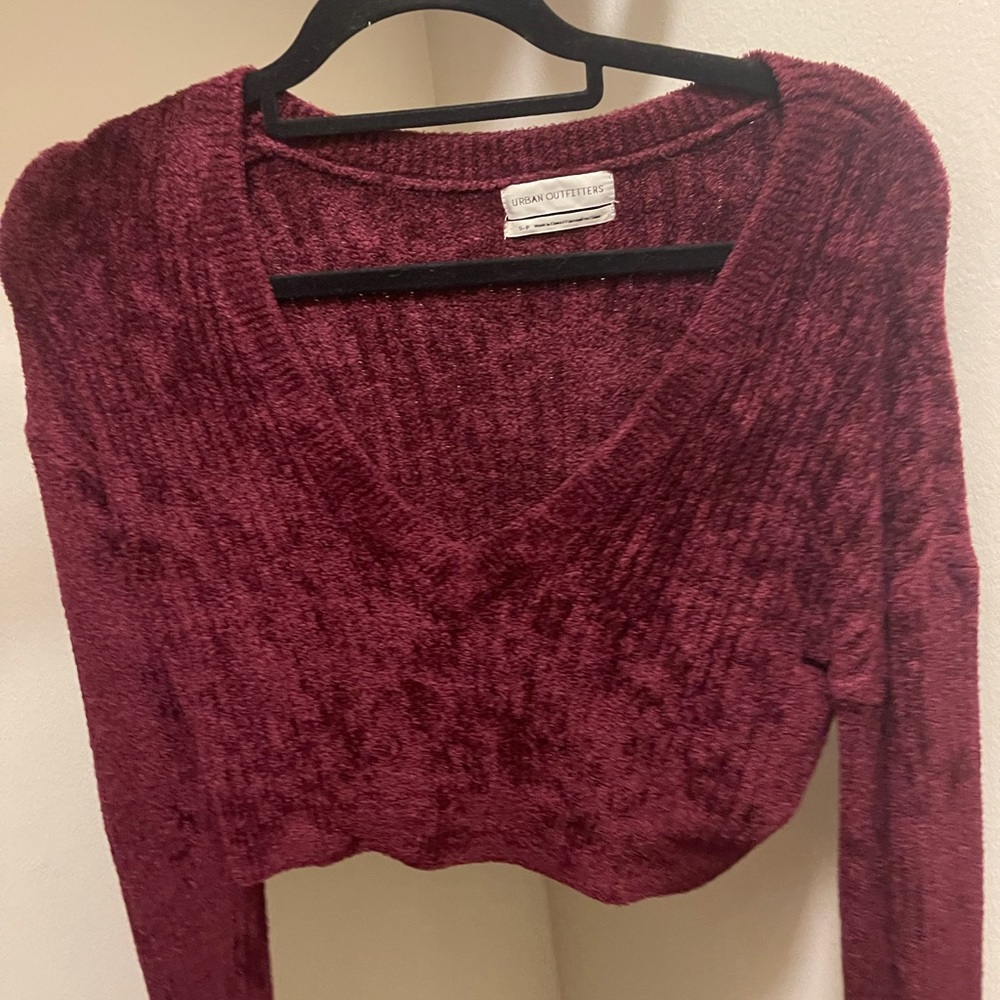UO cropped chenille sweater